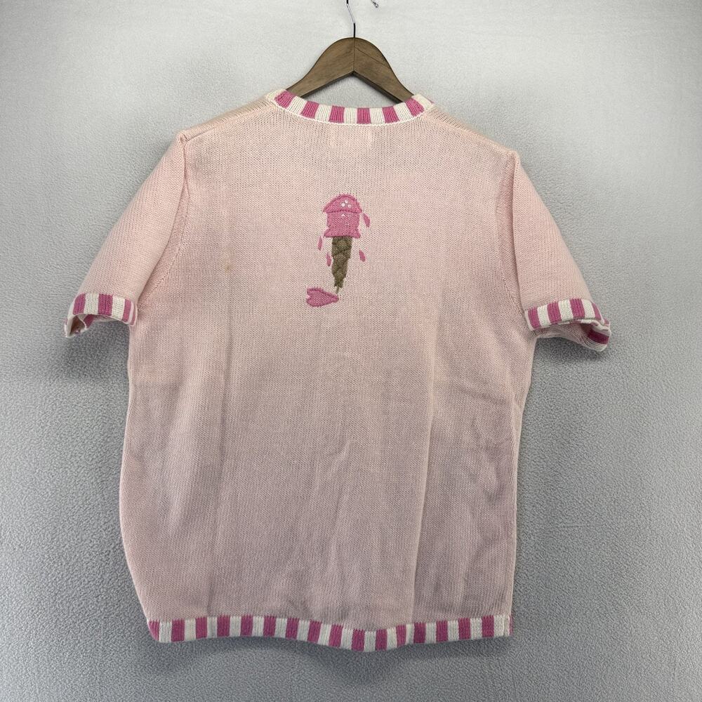 Vintage Quaker Factory Sweater Women's Medium Fruit Strawberry Cherry Grandma - Picture 5 of 8